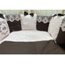 Комплект в круглую (овальную) кроватку Элит ЭТ-4 18 предметов (шоколад/розовый)