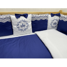 Комплект в кроватку Элит ЭТ-3 17 предметов (синий)