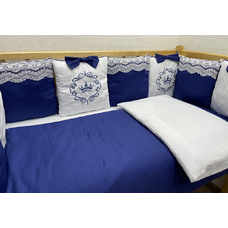Комплект в кроватку Элит ЭТ-3 17 предметов (синий)