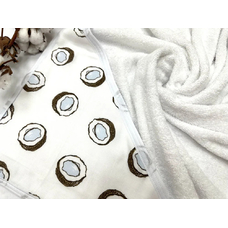 Полотенце большое с уголком для купания новорожденного "Буль-буль-4" 110х110 см
