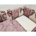 Детское постельное белье в кроватку Ажур ЛЮКС 17 предметов (винный)
