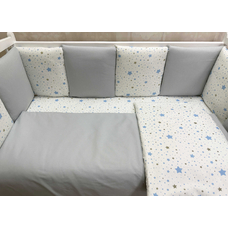 Комплект в круглую (овальную) кроватки Мозаика-1 18 предметов