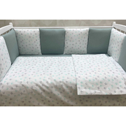 Комплект в круглую (овальную) кроватки АиСт Мозаика-71 18 предметов