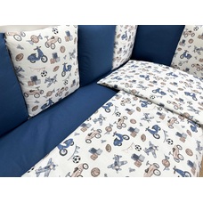 Комплект в круглую (овальную) кроватки Мозаика-72 18 предметов