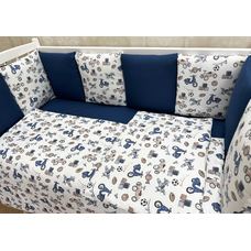 Комплект в круглую (овальную) кроватки Мозаика-72 18 предметов