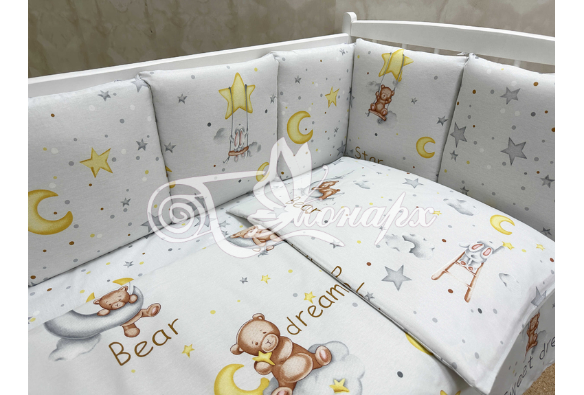 Мягкие бортики в детскую кроватку купить для новорожденных в интернет-магазине