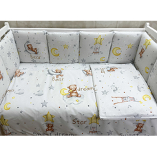 Комплект в круглую (овальную) кроватки Мозаика-82 18 предметов