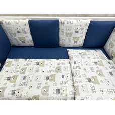 Комплект в круглую (овальную) кроватки Мозаика-87 18 предметов