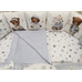 Комплект в детскую кроватку Мишки - сплюшки (голубой)